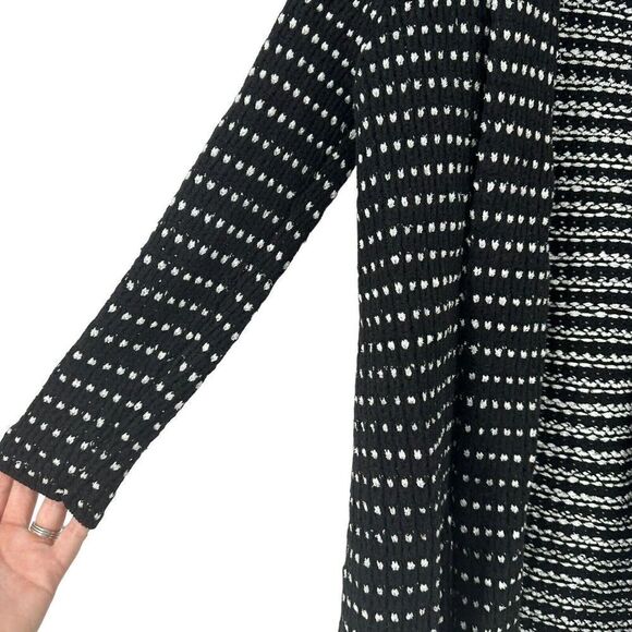 St John Nordstrom Cardigan Sweater Black Open Front Size P US 2 Wool Blend Knit - Picture 4 of 8